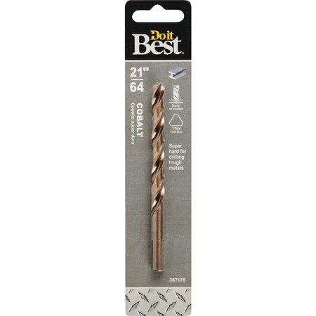 All-Source 21/64 In. Cobalt Drill Bit 250461DB